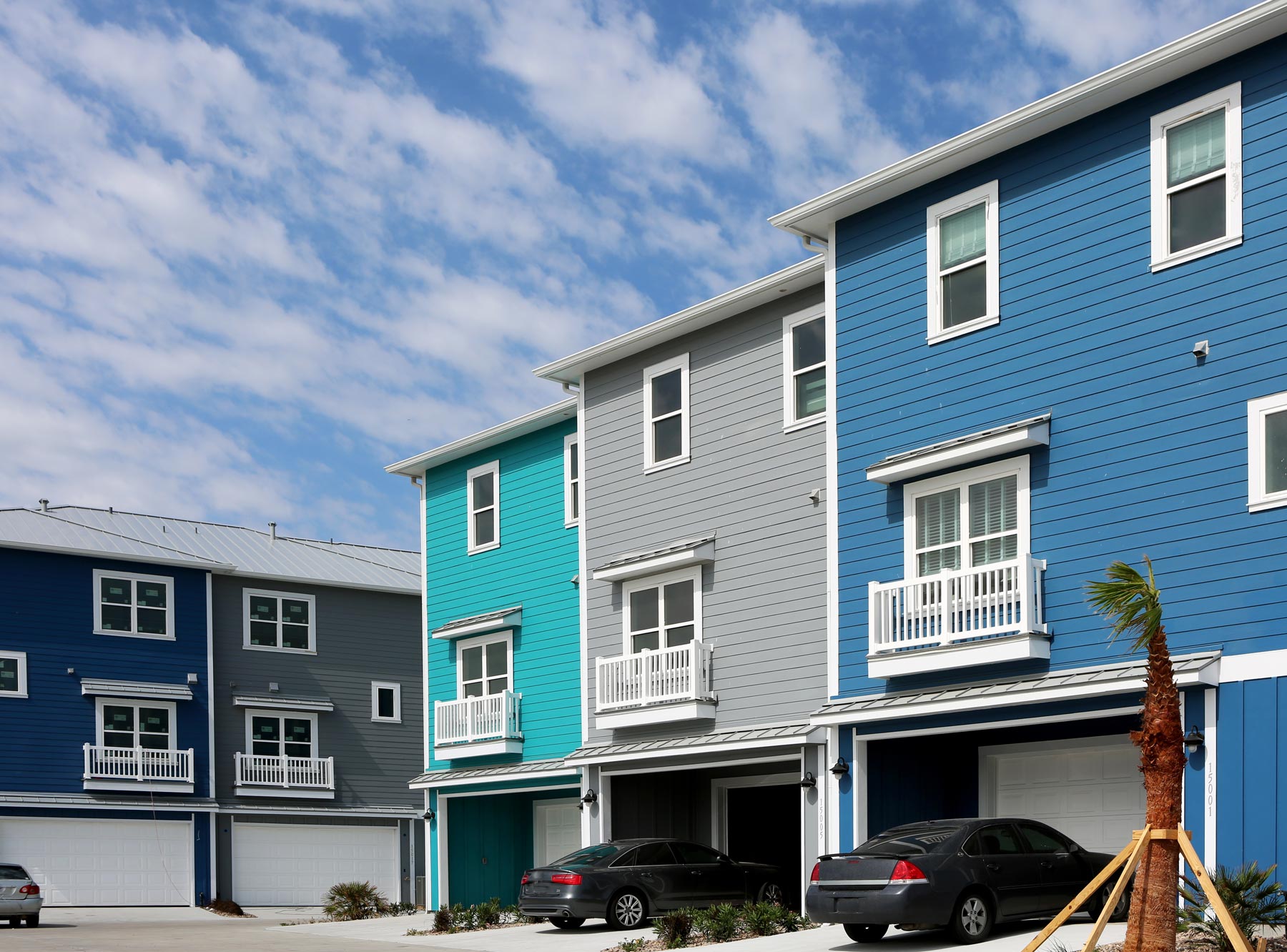 image of colorful townhomes